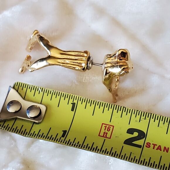 Vintage Women's Gold Tone Frog Earring  One Side Only Wimsical - Picture 6 of 8